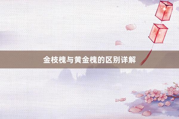 金枝槐与黄金槐的区别详解